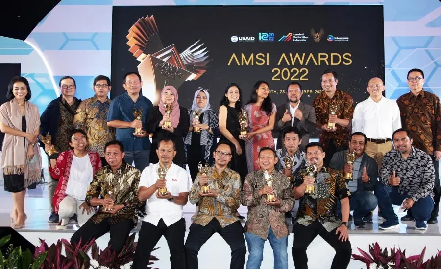Pemenang AMSI Awards 2022, salah satu kegiatan tahunan AMSI sebagai bentuk apresiasi terhadap media terbaik lokal dan nasional (foto: Dok AMSI)